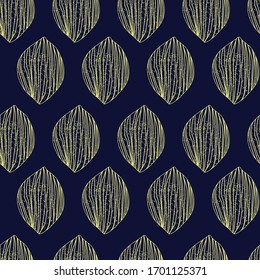 seamless vector repeat, abstract geometric lemon pattern in graphic style, in yellow and navy blue perfect for fabric wallpaper