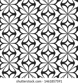 Seamless vector repeat geometric pattern. 10 eps. Black and white geometrical background for fabric, cover, textile, design, banner.