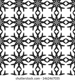 Seamless vector repeat geometrical pattern. Black and white geometric background for fabric, cover, textile, design, banner. 10 eps design.