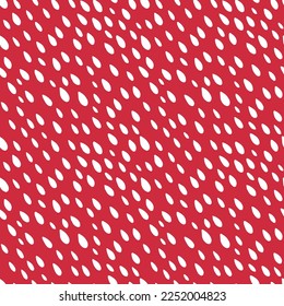 Seamless vector repeat pattern with abstract white brush marks on red. Simple versatile backdrop for Valentines day, cottagecore, farmhouse, Christmas 