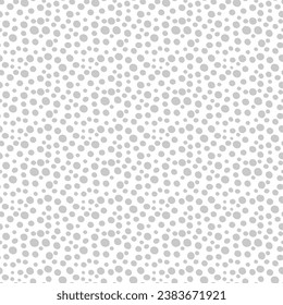 Seamless vector repeat pattern with ditsy white dots on gray. Simple versatile backdrop for baby boy, gender neutral, packaging and more.