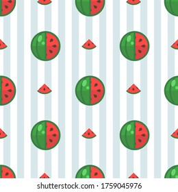 Seamless vector repeat pattern of melons for wrapping paper, wallpaper or textile background