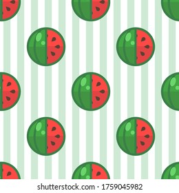 Seamless vector repeat pattern of melons for wrapping paper, wallpaper or textile background