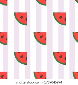 Seamless vector repeat pattern of melons for wrapping paper, wallpaper or textile background