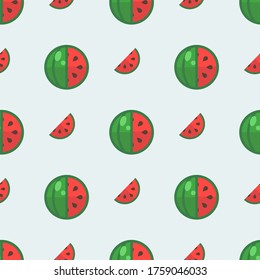 Seamless vector repeat pattern of melons for wrapping paper, wallpaper or textile background