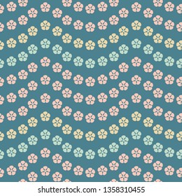 Seamless vector repeat pattern of tropical flower garlands. Sweet surface pattern design.