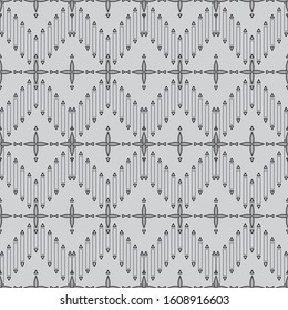 Seamless vector repeat pattern. With wave shape by rectangle and triangle for textile design printing.