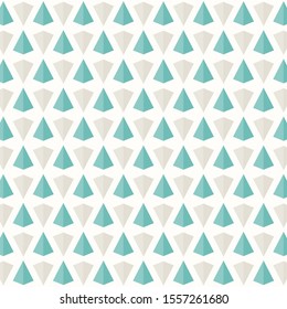 Seamless vector repeating geometric pattern with pyramids and triangles. Monochrome, minimalistic for backgrounds, illustrator swatches, wallpaper, paper, stationery and other design projects.