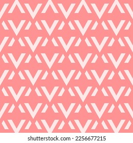 Seamless vector repeating pattern of pink triangles. Perfect for fabric, textile, wallpapers, backgrounds and other surfaces