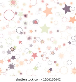 Seamless Vector Repetitive Background Stars Rings Stock Vector (Royalty ...