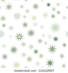 Seamless vector repetitive background with stars. Holiday joyful pattern with multicolored vector stars on white background.