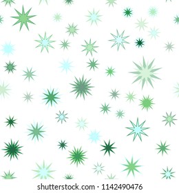 Seamless vector repetitive background with stars. Holiday joyful pattern with multicolored vector stars on white background.