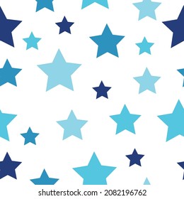 Seamless vector repetitive background with stars. Vector illustration. Festive Stars Wallpaper.