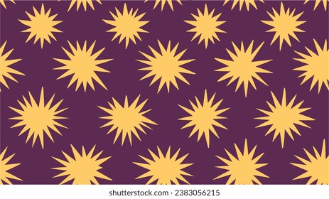 Seamless vector repetitive background with stars. Seamless pattern with stars. Minimal flower seamless pattern vector illustration. Floral design for textile print.