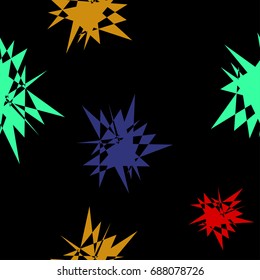 Seamless vector retro abstract pattern with stars for wrapping, ceramics