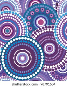 Seamless vector retro circle texture