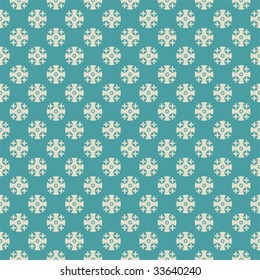 Seamless vector retro pattern with cross dots.