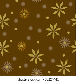 Seamless vector retro pattern with flowers