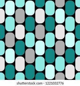 Seamless vector retro pattern gray and blue. Design for wallpaper, fabric, textile. Simple background