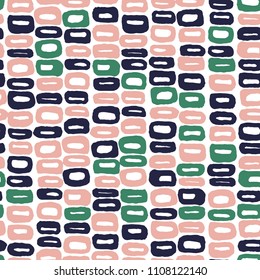 Seamless vector retro pattern pink, green 60s for wrapping, textile, craft, ceramic