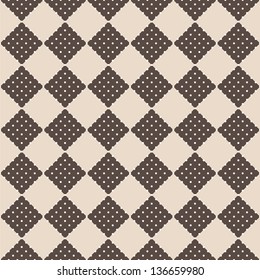 Seamless vector retro squares background in brown colors