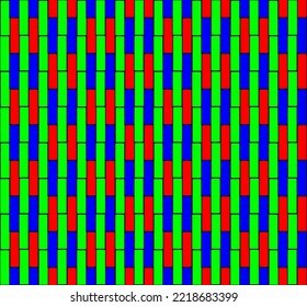 Seamless vector RGB pattern inspired by monitor screen