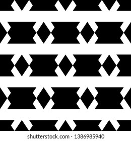 Seamless vector. Rhombuses, figures ornament. Polygons motif. Ethnic wallpaper. Geometric background. Digital paper, textile print, abstract backdrop. Diamonds, shapes pattern.