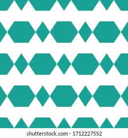 Seamless vector. Rhombuses, hexagons ornament. Polygons pattern. Diamonds, gems backdrop. Ethnic motif. Geometric background. Digital paper, textile print, web design, abstract wallpaper.