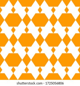 Seamless vector. Rhombuses, hexagons ornament. Polygons pattern. Diamonds, gems backdrop. Ethnic motif. Geometric background. Digital paper, textile print, web design, abstract wallpaper.