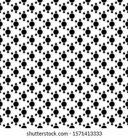 Seamless vector. Rhombuses, rounds ornament. Checks, circles motif. Squares, shapes pattern. Diamonds, figures wallpaper. Geometric background. Web design illustration, abstract backdrop