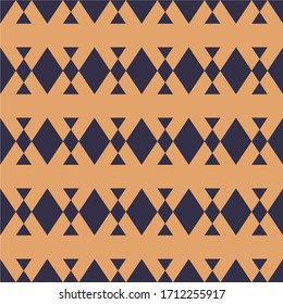 Seamless vector. Rhombuses, triangles ornament. Polygons wallpaper. Simple figures pattern. Ethnic motif. Geometric background. Digital paper, textile print, web design, abstract backdrop.