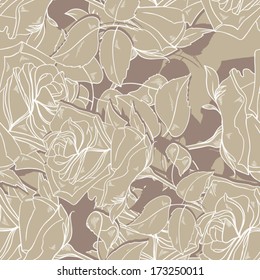 seamless vector rose pattern