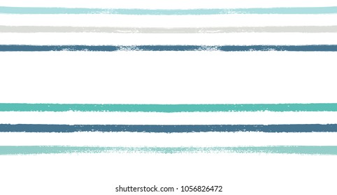 Seamless Vector Sailor Stripes Summer Pattern. Hand Painted Ink Lines. Funky Female Autumn Paintbrush Stripes Background. Fashion Textile Fabric Seamless Pattern. Trendy Funky Stripy Grunge Graffiti.
