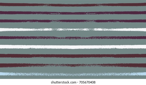 Seamless Vector Sailor Stripes Summer Pattern. Hand Painted Ink Lines. Funky Female Autumn Paintbrush Stripes Background. Fashion Textile Fabric Seamless Pattern. Trendy Funky Stripy Grunge Graffiti.