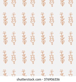 Seamless vector scandinavian floral pattern