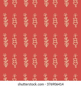 Seamless vector scandinavian floral pattern