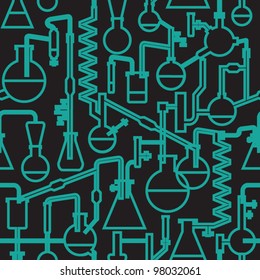 Seamless Vector Science Lab Pattern