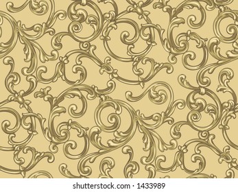 Seamless vector scroll pattern
