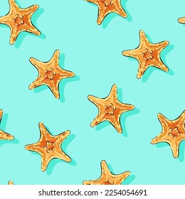Seamless vector Sea pattern. Marine theme, shells. for printing on fabric, paper, textiles