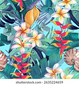 Seamless vector Sea pattern. Marine theme, shells. for printing on fabric, paper, textiles