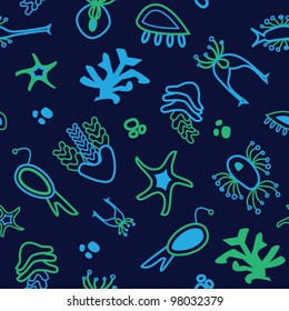 seamless vector seacritters pattern