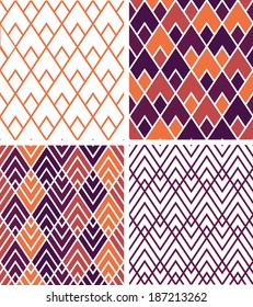 Seamless vector set geometric patterns and backgrounds