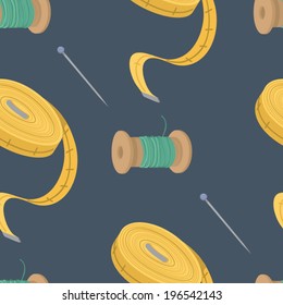 Seamless vector sewing'n' tailor  pattern