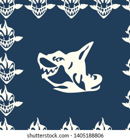 Seamless vector shark pattern. Sharks simplified ornament. Summer print for textiles
