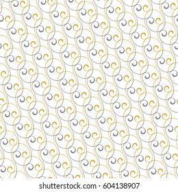 Seamless vector silver and golden ornament. Modern background. Geometric modern pattern