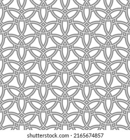 Ornamento de plata vectorial sin foco al estilo árabe. Fondo abstracto geométrico. Parrilla con patrón para papeles pintados y fondos