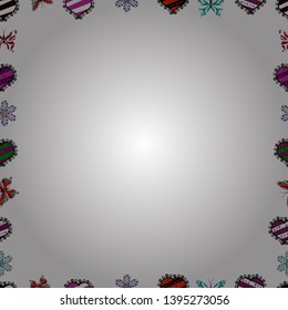 Seamless. Vector. Sketch icons for invitation, flyer, poster. Picture in black, white and purple colors. Hand-drawn doodle frames.