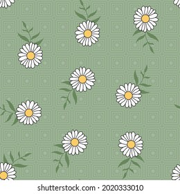 seamless vector small flower design pattern on background