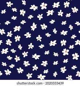 seamless vector small flower design pattern on background