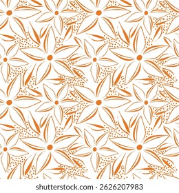 vetor sem costura padrão de flores pequenas no fundo branco